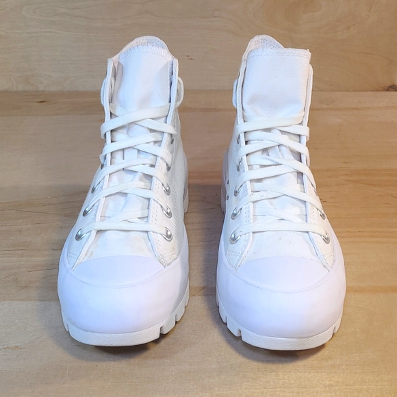 Converse Chuck Taylor All Star Lugged Hi Platform White Canvas Fashion Shoes - Picture 3 of 10